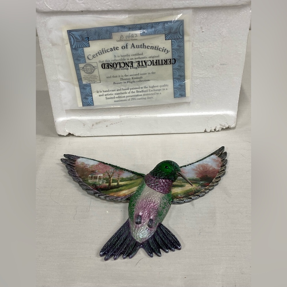 Vintage Thomas Kinkade “Morning Dogwood” Beauty in Flight Collection